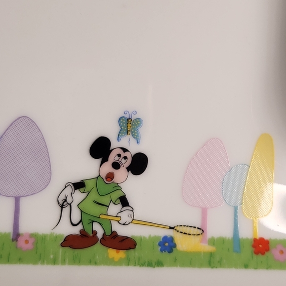 2/$30 Vtg Retro Mickey Mouse Walt Disney Japan Childs Snack Plate Tray Porcelain - Picture 3 of 8